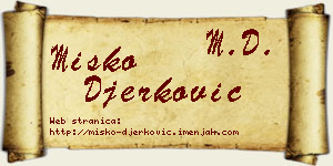 Miško Đerković vizit kartica